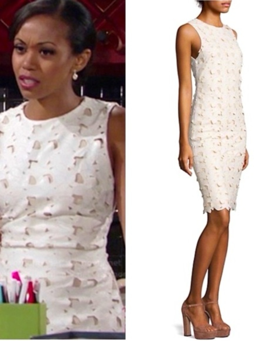 Alice + Olivia White Floral Cutout Cocktail Dress Size 0
